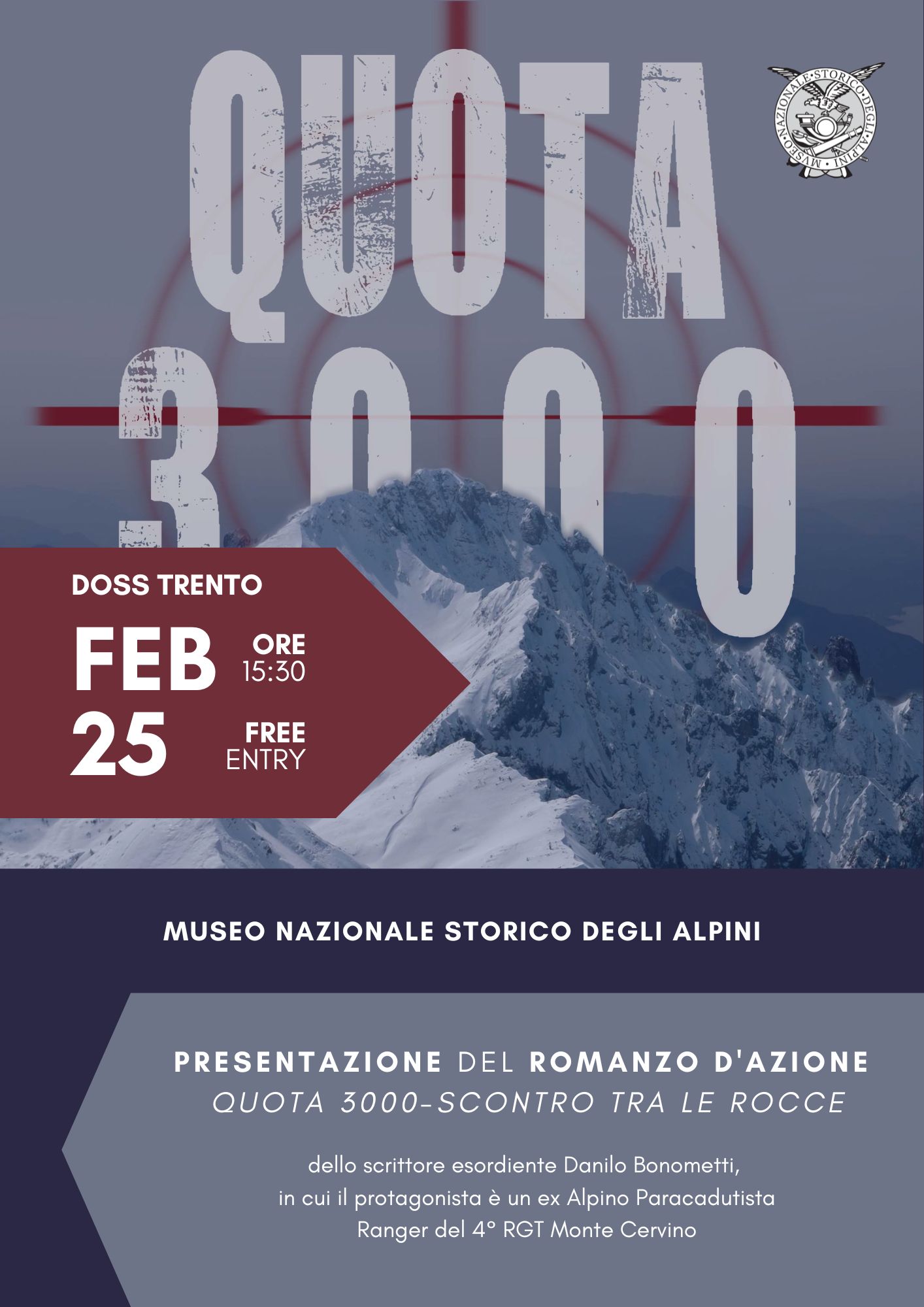 Presentazione “Quota 3000 – scontro tra le rocce” di Danilo Bonometti