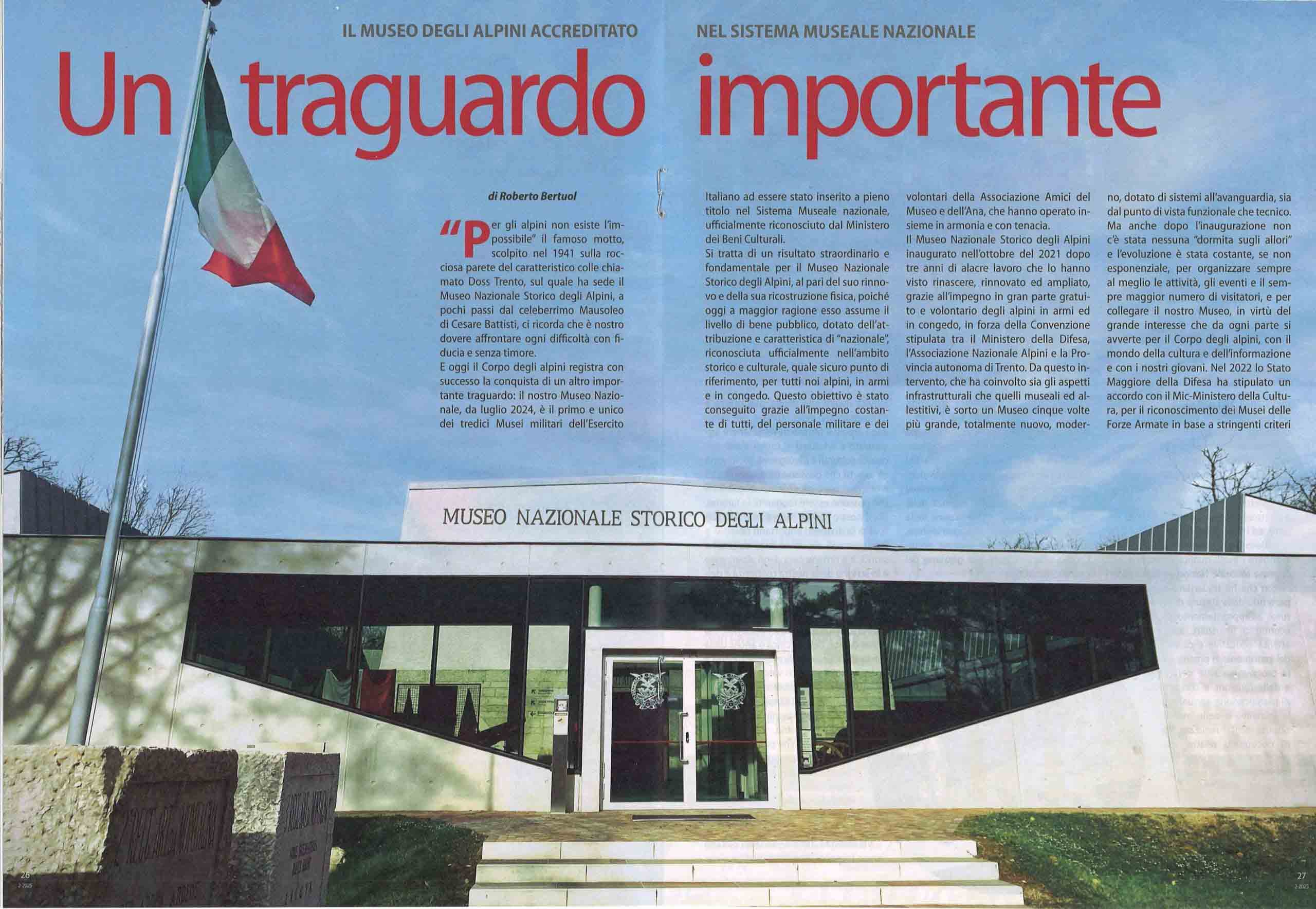 La Rivista “L’Alpino” parla del nostro Museo