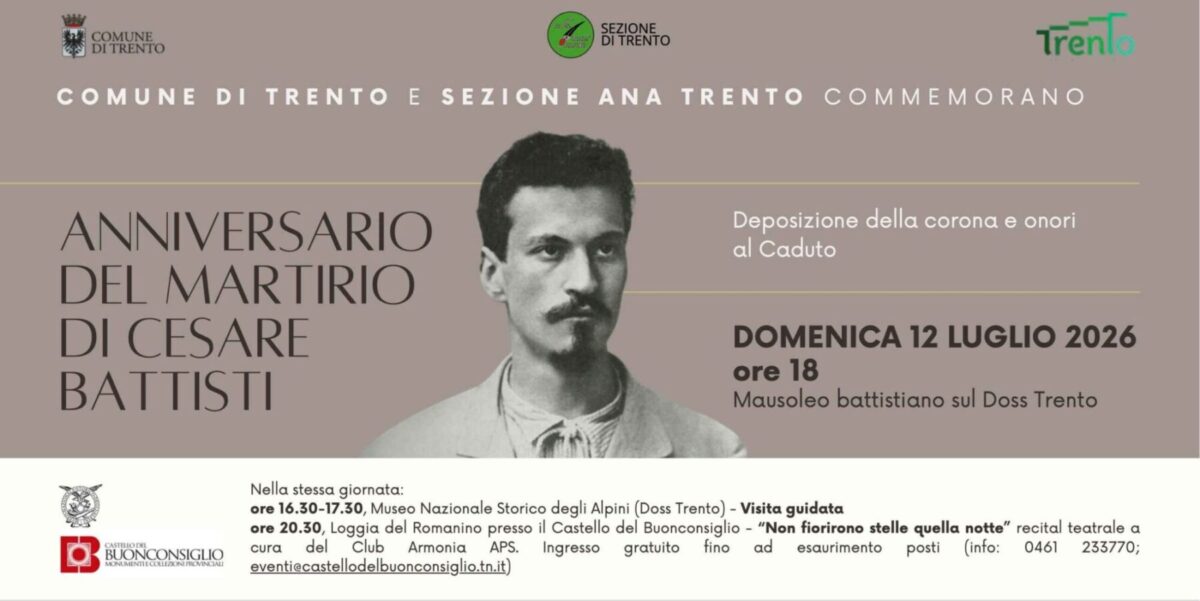 110° anniversario della morte del Tenente degli Alpini Cesare Battisti